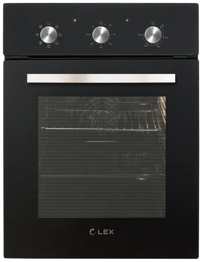 Электрический духовой шкаф LEX EDM 4570 BL 45 см, 55 л, гриль и конвекция, черный фото 1