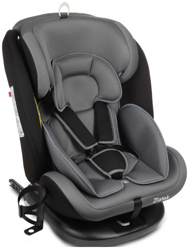 Автокресло Zlatek Cruiser Isofix Lux гр.0+/I/II/III, серый, черный (KRES3951) фото 1