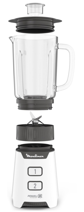 Блендер стационарный Moulinex Minimix Glass LM16L110, белый фото 3