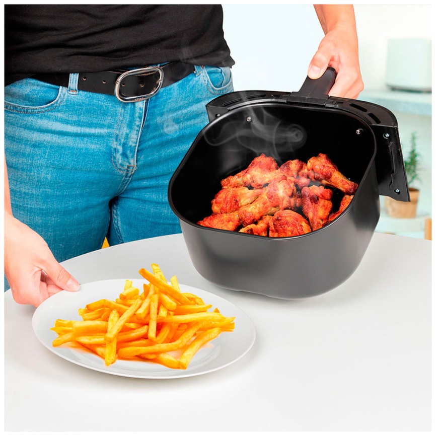 Аэрофритюрница Clatronic FR 3782 H, дисплей, объем 5 литров, черный фото 6