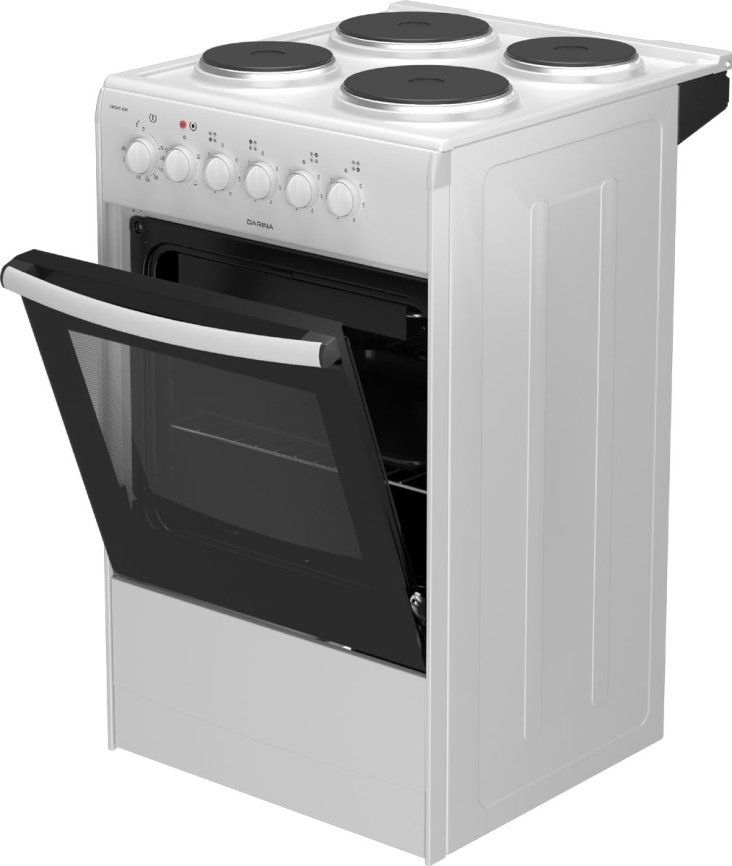 Электроплита Darina S EM 341 404 W 50 см, 4 конфорки, белый фото 4