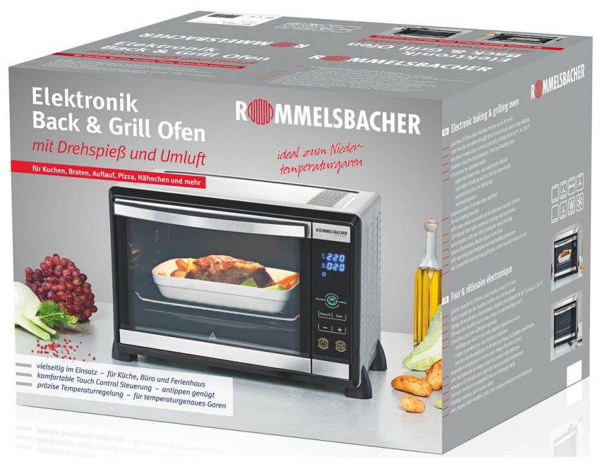 Электропечь Rommelsbacher BGE 1580/E, мощность 1580 Вт, объем 30 л, таймер фото 5