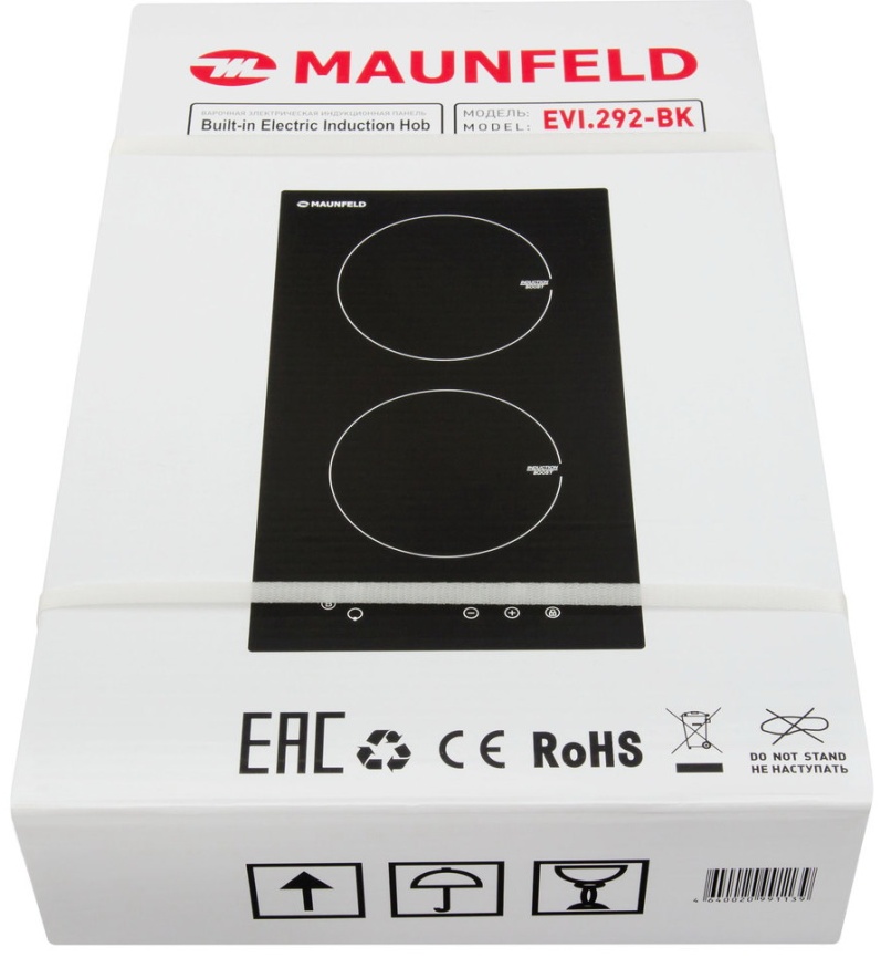 Электрическая варочная панель Maunfeld EVI.292-BK 28 см, 2 конфорки стеклокерамика, черный фото 9