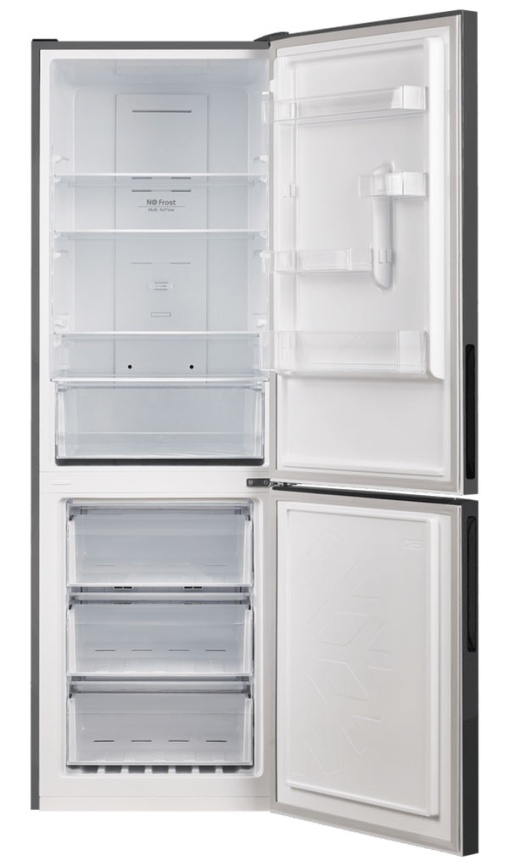 Двухкамерный холодильник Maunfeld MFF185NFX10 Inverter No frost, серебристый фото 2