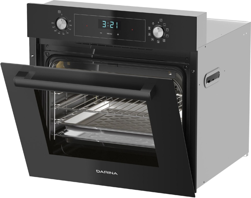 Электрический духовой шкаф Darina 0V5 BDE112 708 B1 59 см, 65 л, гриль и конвекция, черный фото 4