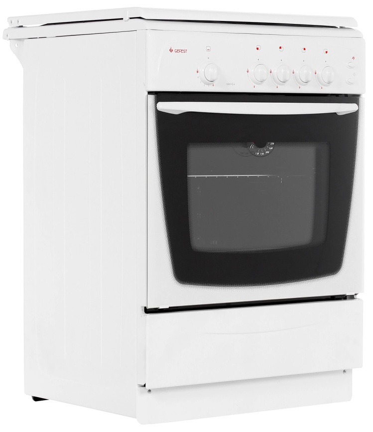 Газовая плита Gefest Брест 1200 C6 60 см, 63 л, 4 конфорки, белый фото 2