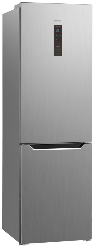 Двухкамерный холодильник Kraft TNC-NF402X No frost, серебристый фото 1