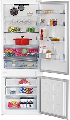 Встраиваемый двухкамерный холодильник Beko BCNE400I35ZS No frost, белый фото 1