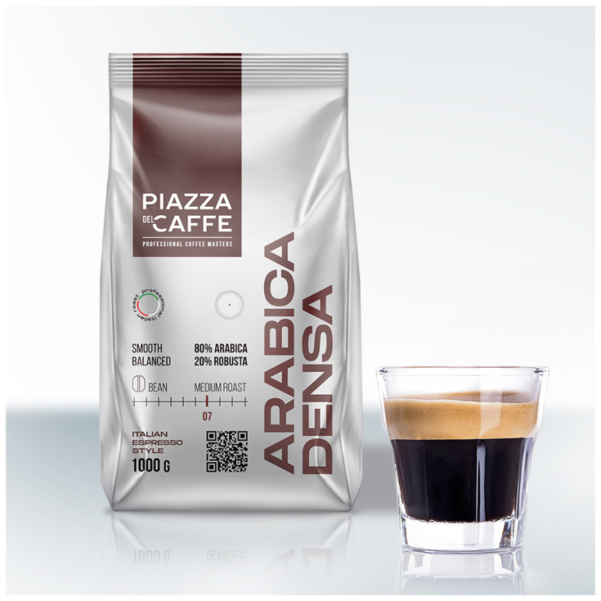 Кофе зерновой Piazza del Caffe Arabica Densa 1кг фото 5