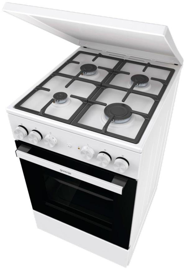Комбинированная плита Gorenje GK5A42WF-B 50 см, 4 конфорки, белый фото 6