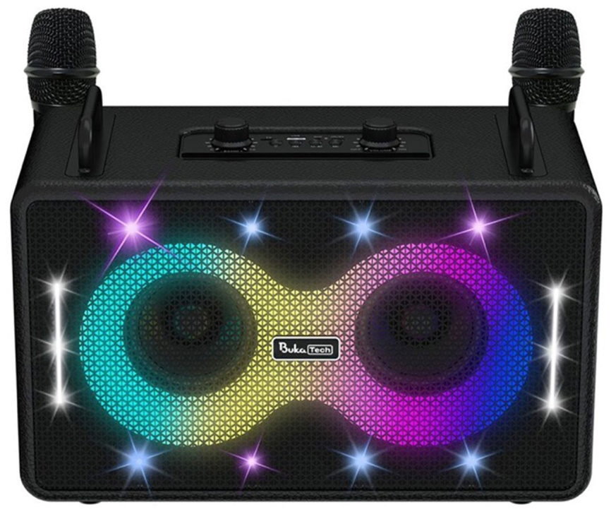 Портативная колонка с двумя микрофонами BukaTech Patty, черный фото 1