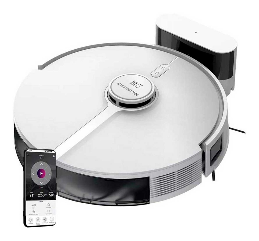 Робот-пылесос Polaris PVCR 5005, WIFI, IQ Home, аккумулятор Li-ion 5100 мАч, белый фото 1
