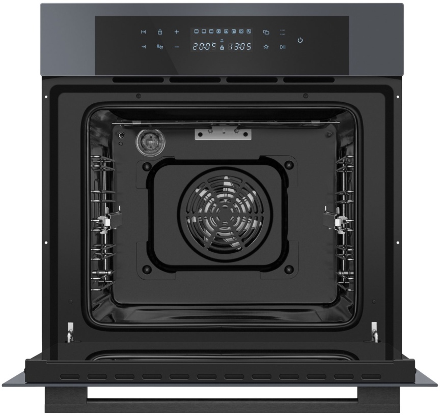 Электрический духовой шкаф Meferi MEO6010GR ULTRA 59 см, 65 л гриль конвекция, серый фото 3