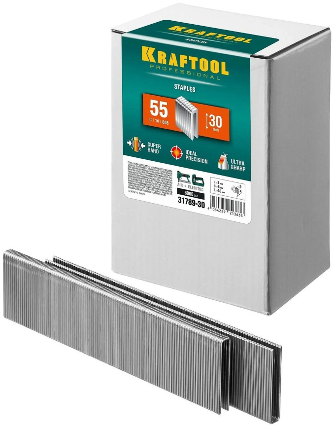 Скобы для степлера KRAFTOOL 31789-30 фото 1