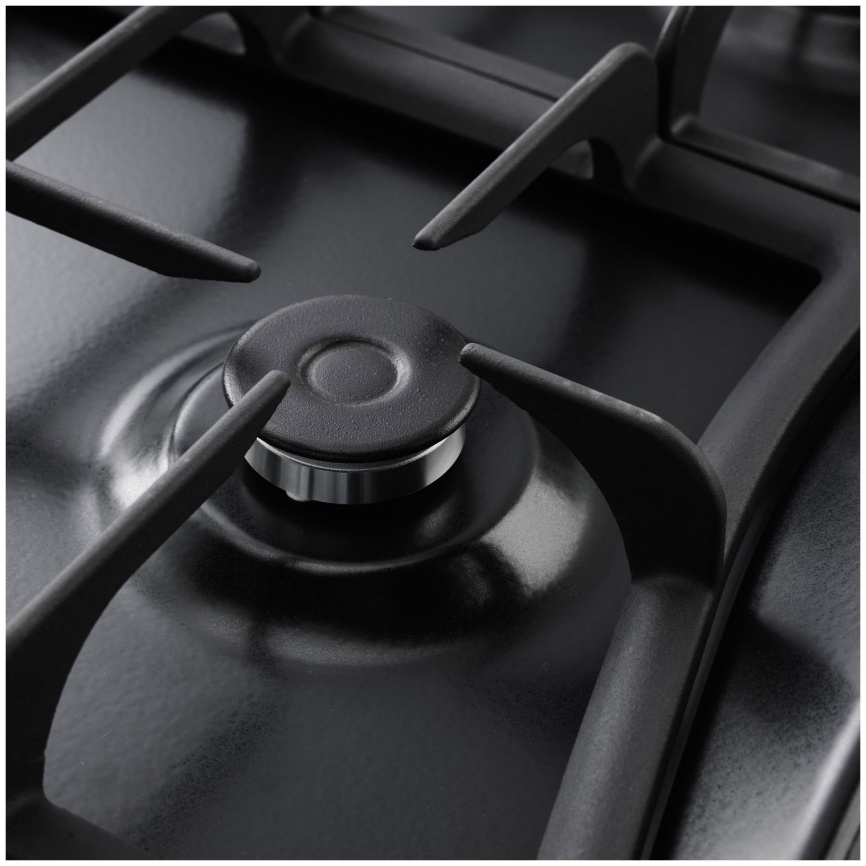 Газовая варочная панель De luxe 5840.00 гмв - 059ЧР 58 см, 4 конфорки электроподжиг, черный матовый фото 6