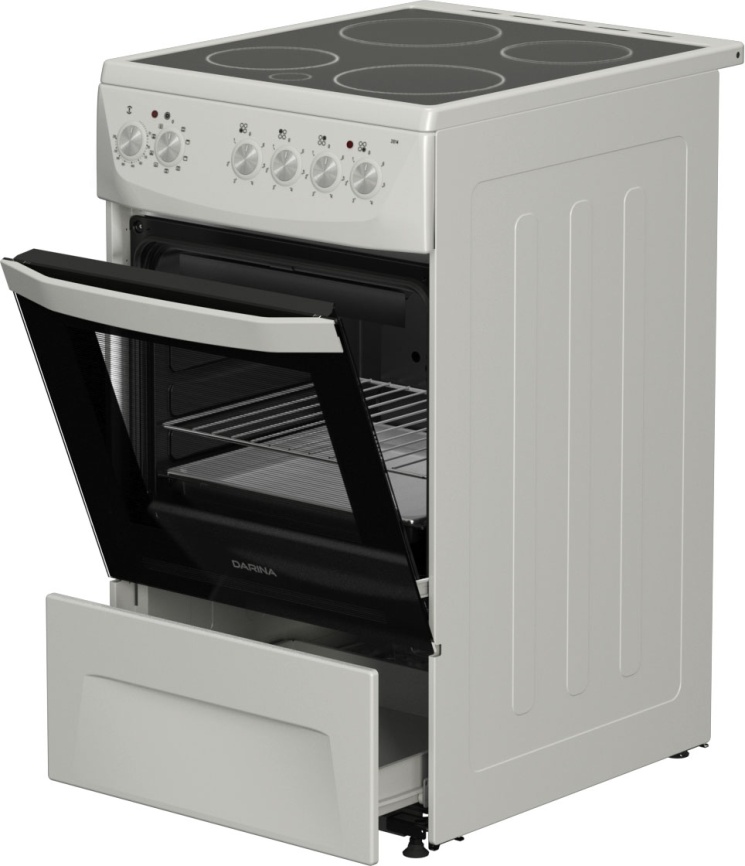 Электроплита Darina 1D5 EC 241 614 W 50 см, 50 л, 4 конфорки, белый фото 2