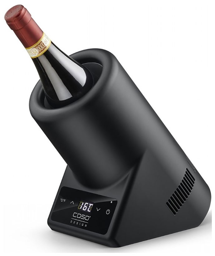 Охладитель для бутылок Caso VinoCase Black, дисплей, 72 Вт, черный фото 3