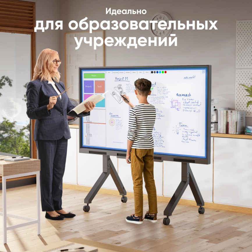 Мобильная стойка ONKRON на 1 ТВ TS2081 BLACK фото 6