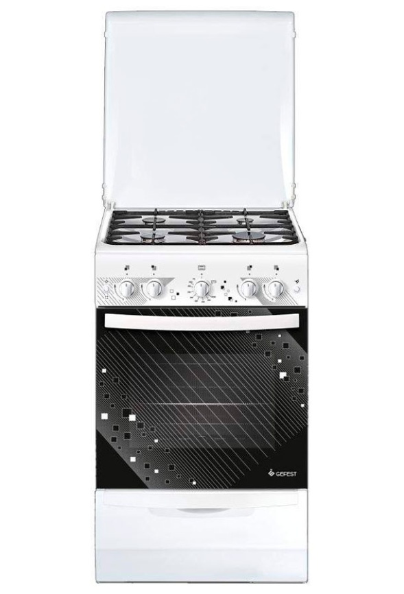 Газовая плита Gefest Брест ПГ 5100-02 0009 (5100-02 Т2) 50 см, 52 л, 4 конфорки, белый фото 1