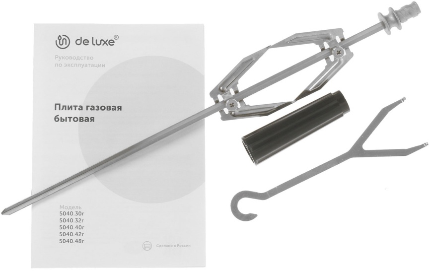 Газовая плита De luxe 5040.40г 50 см, 43 л, 4 конфорки, белый фото 11