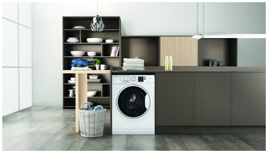 Узкая стиральная машина  Hotpoint NSS 6015 W RU автомат 6 кг, белый фото 10