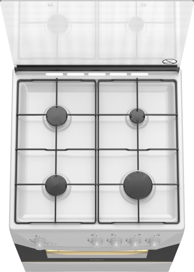 Газовая плита Darina 1D GM 141 007 W 60 см, 50 л, 4 конфорки, белый фото 5