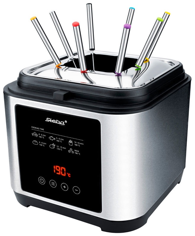 Фритюрница-фондю Steba DF 150 F, цифровой дисплей, нержавеющая сталь фото 5