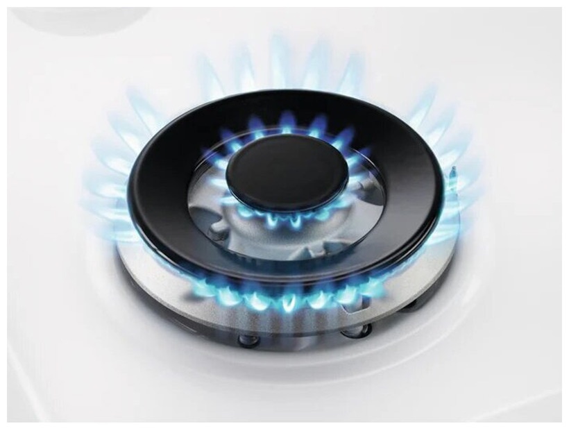 Газовая варочная панель Electrolux KGG64362W 59 см, 4 конфорки электроподжиг газконтроль, белый фото 2