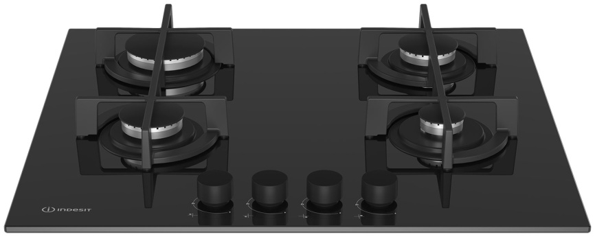 Газовая варочная панель Indesit INGT 61 SCC/BK 59 см, 4 конфорки электроподжиг газконтроль, черный фото 3