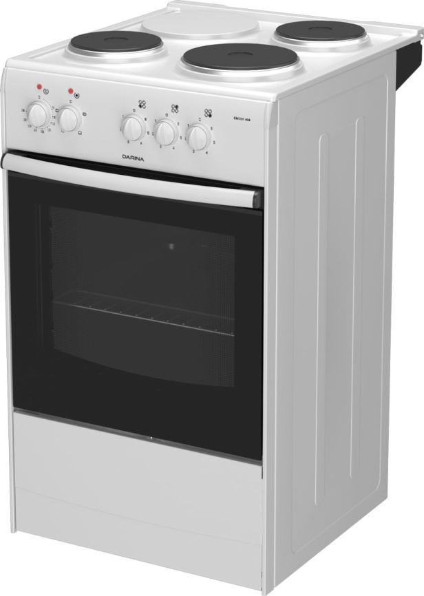 Электроплита Darina S EM 331 404 W 50 см, 3 конфорки, белый фото 3