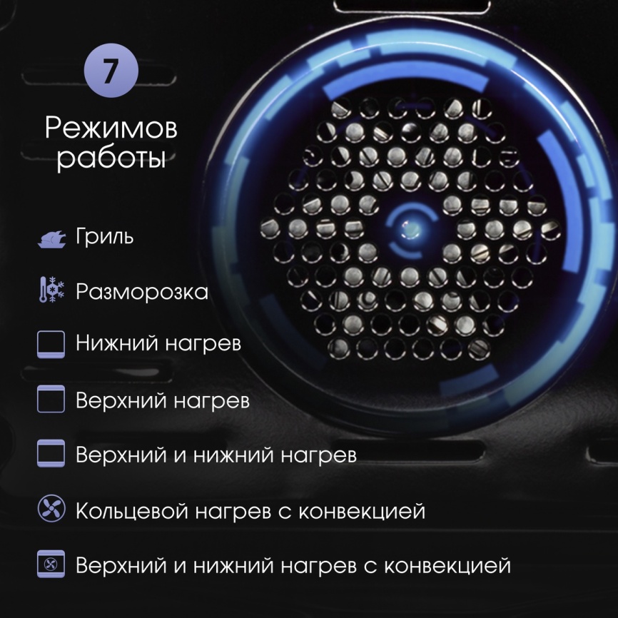 Электрический духовой шкаф Zigmund & Shtain E 153 W 60 см, 72 л гриль конвекция, белый фото 11