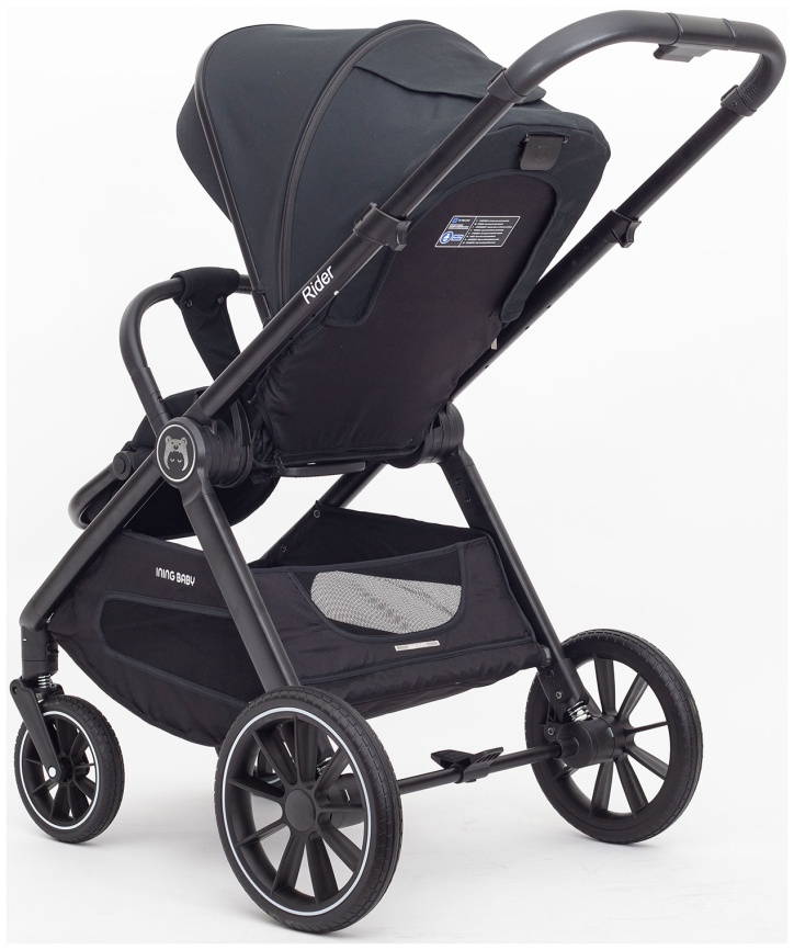 Коляска 2 в 1 Ining Baby KR345 Plus black фото 3