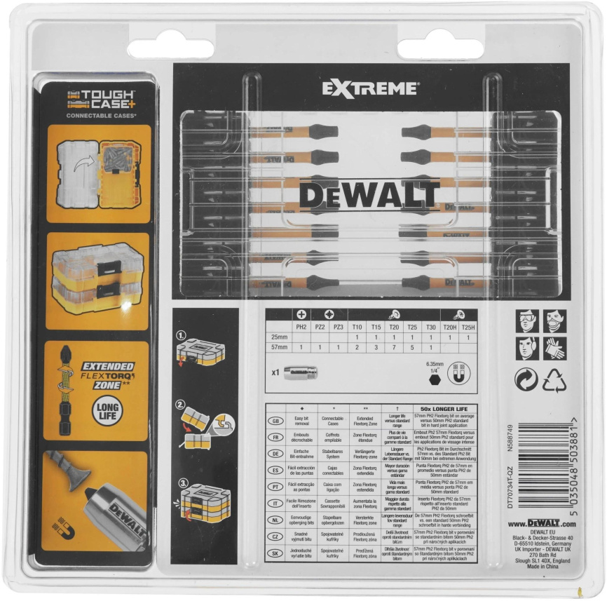 Набор бит Dewalt DT70734T-QZ фото 4