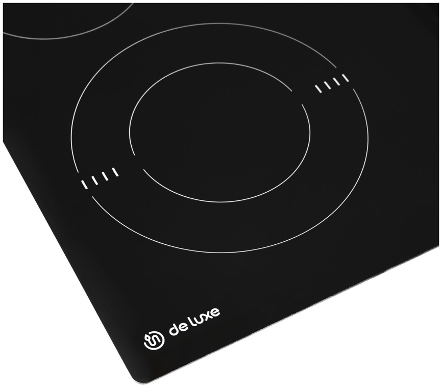 Электрическая варочная панель De luxe VC6E466-S07 (EVS5904.00) 59 см, 4 конфорки стеклокерамика, черный фото 3