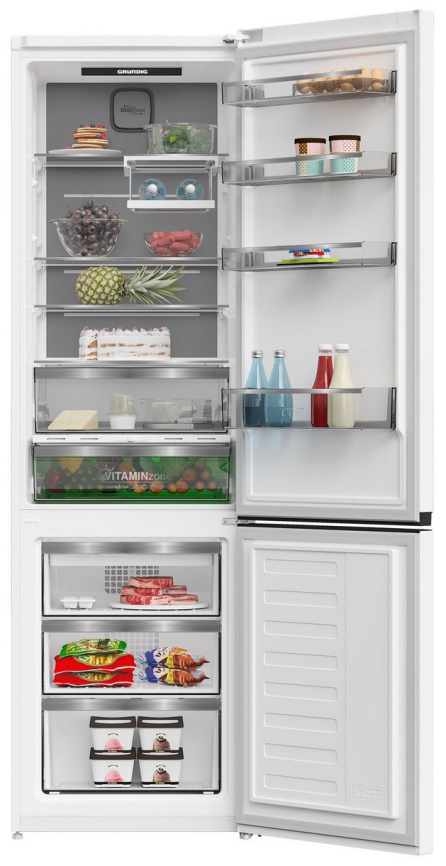 Двухкамерный холодильник Grundig GKPN669307FW No frost, белый фото 2