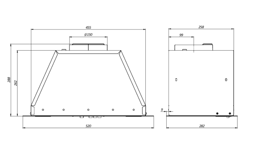 Вытяжка встраиваемая FLAT 52P-650-K3D топленое молоко ELIKOR фото 4