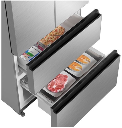 Многокамерный холодильник Haier HB16FRSAAAERU No frost, серый металлик фото 8
