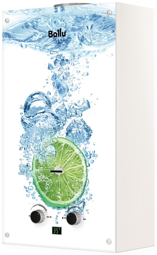 Колонка газовая Ballu GWH 10 Fiery Glass Lime фото 1