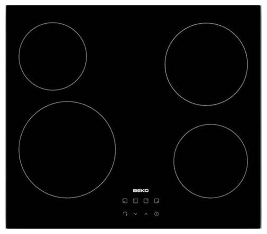 Электрическая варочная панель Beko HIC 64401 58 см, 4 конфорки стеклокерамика, черный фото 1