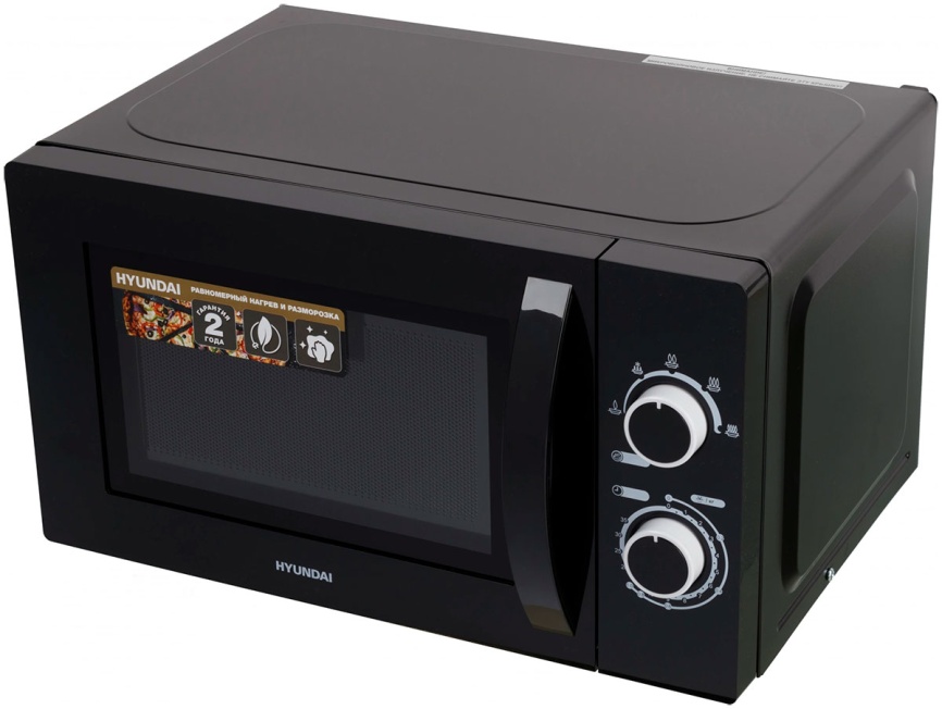 Микроволновая печь - СВЧ Hyundai HYM-M2058 (20л., 700Вт, черный) фото 2