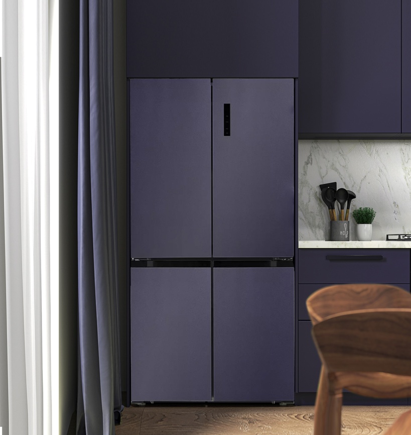 Многокамерный холодильник LEX LCD505BmID No frost, синий фото 9