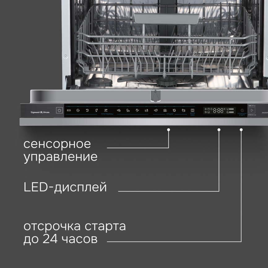 Встраиваемая посудомоечная машина Zigmund & Shtain DW 311.6 фото 8