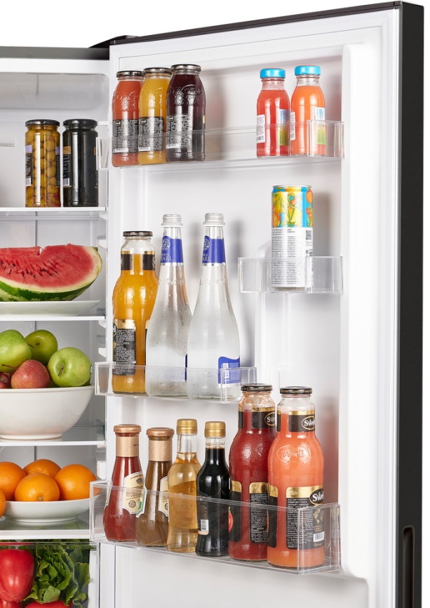 Двухкамерный холодильник Maunfeld MFF185NFSB10 Inverter No frost, черный фото 5