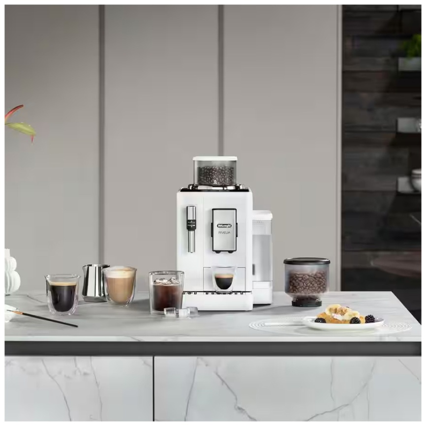 Кофемашина автоматическая De’Longhi EXAM440.35.W Rivelia, кофемолка, автоотключение фото 7