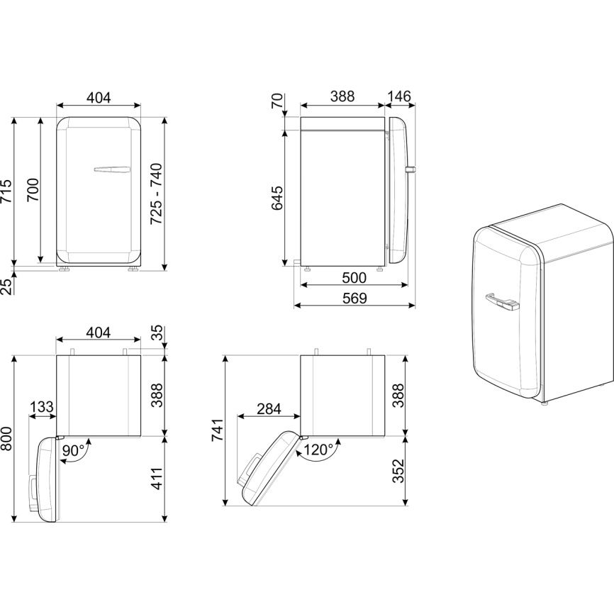Холодильник SMEG SMEG FAB5LPG6 фото 2
