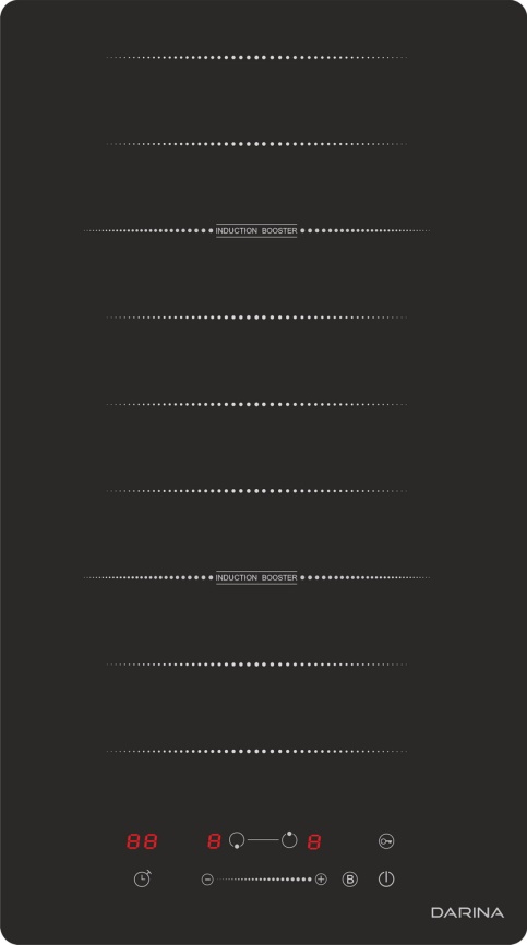 Электрическая варочная панель Darina 6P9 EI528 B 29 см, 2 конфорки стеклокерамика, черный фото 1