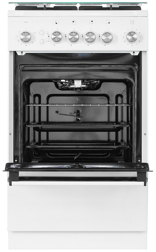 Газовая плита De luxe 5040.30г 50 см, 43 л, 4 конфорки, белый фото 8