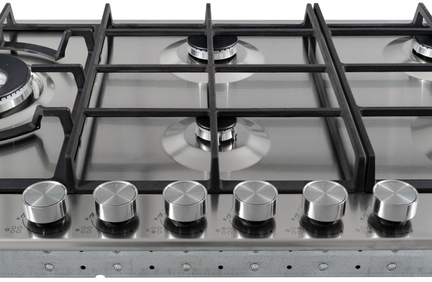 Газовая варочная панель De’Longhi NSL 590D X RUS 90 см, 5 конфорок электроподжиг газконтроль, серебристый фото 8