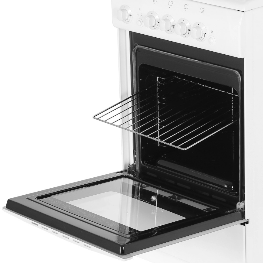 Газовая плита De luxe 506040.04 г 50 см, 54 л, 4 конфорки, белый фото 11