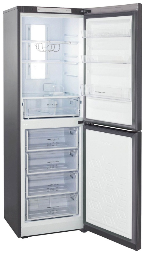 Двухкамерный холодильник Бирюса W940NF No frost, темно-серый фото 4